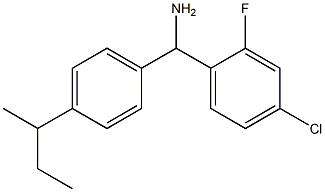 [4-(butan-2-yl)phenyl](4-chloro-2-fluorophenyl)methanamine Structure