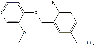 [4-fluoro-3-(2-methoxyphenoxymethyl)phenyl]methanamine Structure
