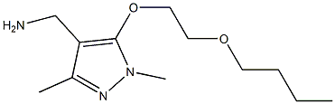 [5-(2-butoxyethoxy)-1,3-dimethyl-1H-pyrazol-4-yl]methanamine Structure