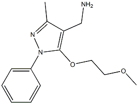 [5-(2-methoxyethoxy)-3-methyl-1-phenyl-1H-pyrazol-4-yl]methanamine 구조식 이미지
