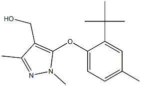 [5-(2-tert-butyl-4-methylphenoxy)-1,3-dimethyl-1H-pyrazol-4-yl]methanol Structure