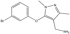 [5-(3-bromophenoxy)-1,3-dimethyl-1H-pyrazol-4-yl]methanamine 구조식 이미지