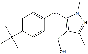 [5-(4-tert-butylphenoxy)-1,3-dimethyl-1H-pyrazol-4-yl]methanol 구조식 이미지