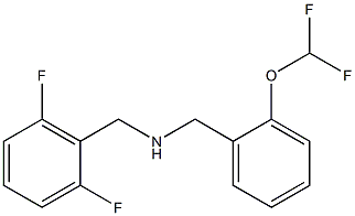 {[2-(difluoromethoxy)phenyl]methyl}[(2,6-difluorophenyl)methyl]amine Structure