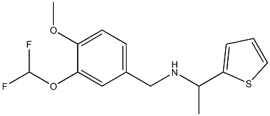 {[3-(difluoromethoxy)-4-methoxyphenyl]methyl}[1-(thiophen-2-yl)ethyl]amine Structure