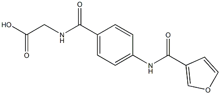 {[4-(3-furoylamino)benzoyl]amino}acetic acid Structure