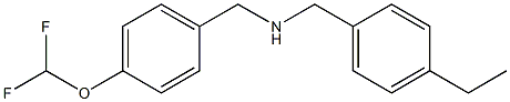 {[4-(difluoromethoxy)phenyl]methyl}[(4-ethylphenyl)methyl]amine Structure