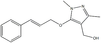 {1,3-dimethyl-5-[(3-phenylprop-2-en-1-yl)oxy]-1H-pyrazol-4-yl}methanol Structure