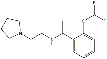 {1-[2-(difluoromethoxy)phenyl]ethyl}[2-(pyrrolidin-1-yl)ethyl]amine Structure