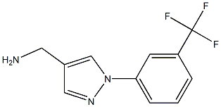 {1-[3-(trifluoromethyl)phenyl]-1H-pyrazol-4-yl}methylamine 구조식 이미지