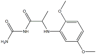 {2-[(2,5-dimethoxyphenyl)amino]propanoyl}urea 구조식 이미지