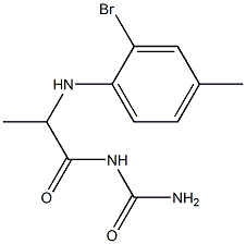 {2-[(2-bromo-4-methylphenyl)amino]propanoyl}urea 구조식 이미지