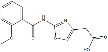 {2-[(2-methoxybenzoyl)amino]-1,3-thiazol-4-yl}acetic acid 구조식 이미지