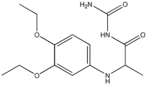 {2-[(3,4-diethoxyphenyl)amino]propanoyl}urea Structure