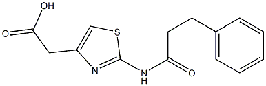 {2-[(3-phenylpropanoyl)amino]-1,3-thiazol-4-yl}acetic acid 구조식 이미지