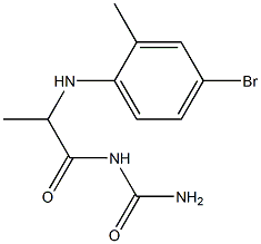 {2-[(4-bromo-2-methylphenyl)amino]propanoyl}urea 구조식 이미지