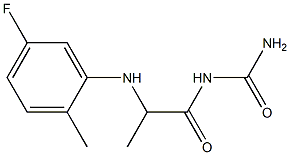 {2-[(5-fluoro-2-methylphenyl)amino]propanoyl}urea Structure