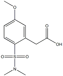 {2-[(dimethylamino)sulfonyl]-5-methoxyphenyl}acetic acid Structure