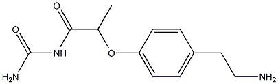 {2-[4-(2-aminoethyl)phenoxy]propanoyl}urea Structure