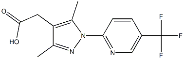 {3,5-dimethyl-1-[5-(trifluoromethyl)pyridin-2-yl]-1H-pyrazol-4-yl}acetic acid Structure