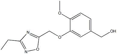 {3-[(3-ethyl-1,2,4-oxadiazol-5-yl)methoxy]-4-methoxyphenyl}methanol 구조식 이미지