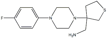 {3-[4-(4-fluorophenyl)piperazin-1-yl]tetrahydrothien-3-yl}methylamine 구조식 이미지