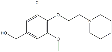 {3-chloro-5-methoxy-4-[2-(piperidin-1-yl)ethoxy]phenyl}methanol 구조식 이미지