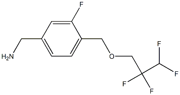 {3-fluoro-4-[(2,2,3,3-tetrafluoropropoxy)methyl]phenyl}methanamine 구조식 이미지