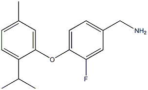 {3-fluoro-4-[5-methyl-2-(propan-2-yl)phenoxy]phenyl}methanamine 구조식 이미지