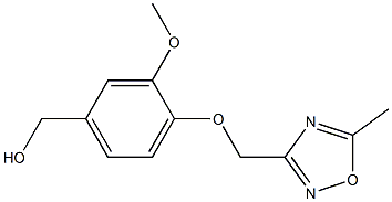 {3-methoxy-4-[(5-methyl-1,2,4-oxadiazol-3-yl)methoxy]phenyl}methanol 구조식 이미지