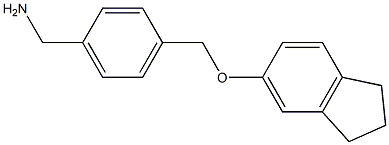 {4-[(2,3-dihydro-1H-inden-5-yloxy)methyl]phenyl}methanamine Structure