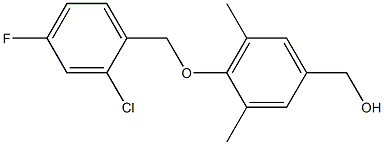 {4-[(2-chloro-4-fluorophenyl)methoxy]-3,5-dimethylphenyl}methanol Structure