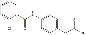 {4-[(2-chlorobenzoyl)amino]phenyl}acetic acid Structure