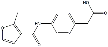 {4-[(2-methyl-3-furoyl)amino]phenyl}acetic acid 구조식 이미지