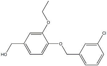 {4-[(3-chlorophenyl)methoxy]-3-ethoxyphenyl}methanol 구조식 이미지