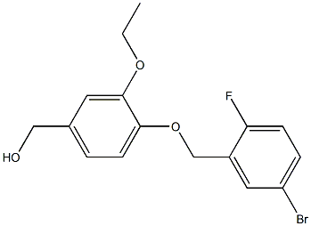 {4-[(5-bromo-2-fluorophenyl)methoxy]-3-ethoxyphenyl}methanol Structure