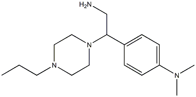 {4-[2-Amino-1-(4-propyl-piperazin-1-yl)-ethyl]-phenyl}-dimethyl-amine Structure