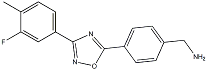 {4-[3-(3-fluoro-4-methylphenyl)-1,2,4-oxadiazol-5-yl]phenyl}methanamine Structure