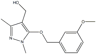 {5-[(3-methoxyphenyl)methoxy]-1,3-dimethyl-1H-pyrazol-4-yl}methanol 구조식 이미지