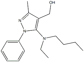 {5-[butyl(ethyl)amino]-3-methyl-1-phenyl-1H-pyrazol-4-yl}methanol Structure