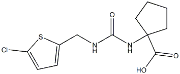 1-({[(5-chlorothiophen-2-yl)methyl]carbamoyl}amino)cyclopentane-1-carboxylic acid Structure