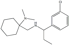 1-({[1-(3-chlorophenyl)propyl]amino}methyl)-N,N-dimethylcyclohexan-1-amine 구조식 이미지