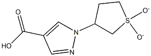 1-(1,1-dioxidotetrahydrothien-3-yl)-1H-pyrazole-4-carboxylic acid 구조식 이미지