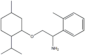 1-(1-amino-2-{[5-methyl-2-(propan-2-yl)cyclohexyl]oxy}ethyl)-2-methylbenzene 구조식 이미지