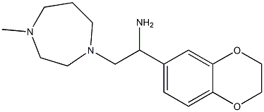 1-(2,3-dihydro-1,4-benzodioxin-6-yl)-2-(4-methyl-1,4-diazepan-1-yl)ethan-1-amine 구조식 이미지