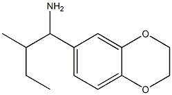 1-(2,3-dihydro-1,4-benzodioxin-6-yl)-2-methylbutan-1-amine 구조식 이미지