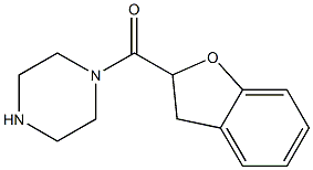 1-(2,3-dihydro-1-benzofuran-2-ylcarbonyl)piperazine Structure