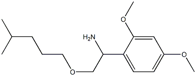 1-(2,4-dimethoxyphenyl)-2-[(4-methylpentyl)oxy]ethan-1-amine 구조식 이미지