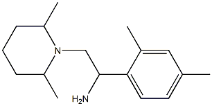 1-(2,4-dimethylphenyl)-2-(2,6-dimethylpiperidin-1-yl)ethan-1-amine Structure