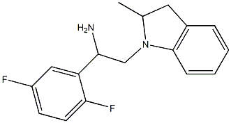 1-(2,5-difluorophenyl)-2-(2-methyl-2,3-dihydro-1H-indol-1-yl)ethan-1-amine 구조식 이미지